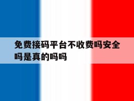 关于免费接码平台不收费吗安全吗是真的吗吗的信息