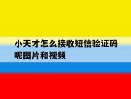 小天才怎么接收短信验证码呢图片和视频的简单介绍