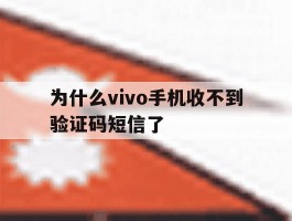 为什么vivo手机收不到验证码短信了
