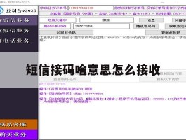 短信接码啥意思怎么接收