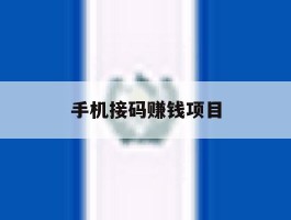 手机接码赚钱项目