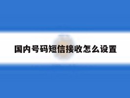 国内号码短信接收怎么设置