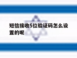 短信接收5位验证码怎么设置的呢