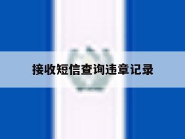 接收短信查询违章记录