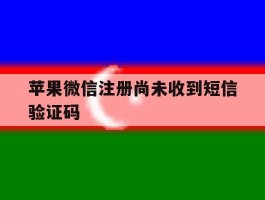 苹果微信注册尚未收到短信验证码