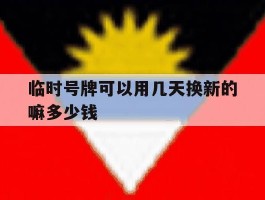 临时号牌可以用几天换新的嘛多少钱