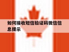 如何接收短信验证码微信信息提示