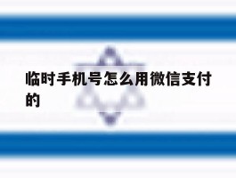 临时手机号怎么用微信支付的