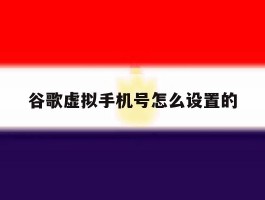谷歌虚拟手机号怎么设置的
