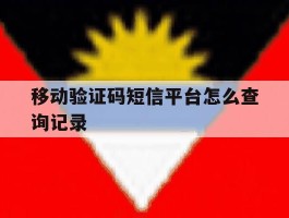 移动验证码短信平台怎么查询记录