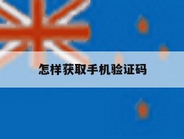 怎样获取手机验证码