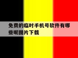 免费的临时手机号软件有哪些呢图片下载的简单介绍
