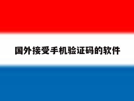 国外接受手机验证码的软件
