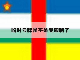 临时号牌是不是受限制了