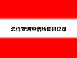 怎样查询短信验证码记录
