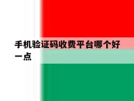 手机验证码收费平台哪个好一点