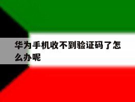 华为手机收不到验证码了怎么办呢