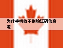 为什手机收不到验证码信息呢