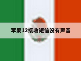 苹果12接收短信没有声音