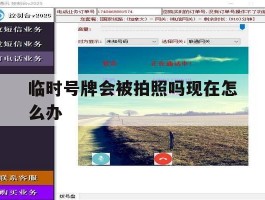 临时号牌会被拍照吗现在怎么办
