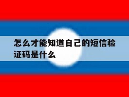 怎么才能知道自己的短信验证码是什么