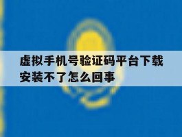 虚拟手机号验证码平台下载安装不了怎么回事