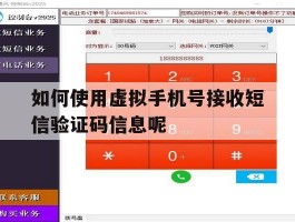 关于如何使用虚拟手机号接收短信验证码信息呢的信息
