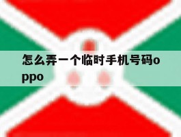 怎么弄一个临时手机号码oppo的简单介绍