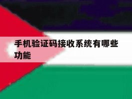 手机验证码接收系统有哪些功能