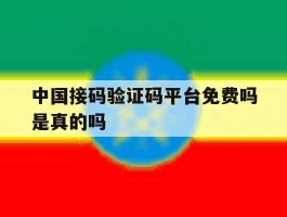 中国接码验证码平台免费吗是真的吗