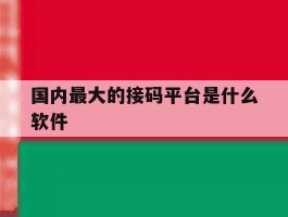 国内最大的接码平台是什么软件