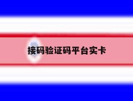接码验证码平台实卡