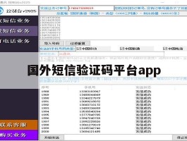 国外短信验证码平台app