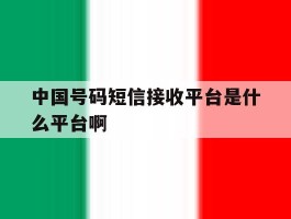 包含中国号码短信接收平台是什么平台啊的词条