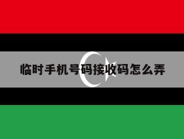 临时手机号码接收码怎么弄