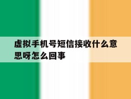 虚拟手机号短信接收什么意思呀怎么回事