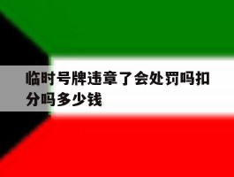 临时号牌违章了会处罚吗扣分吗多少钱