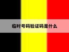 临时号码验证码是什么