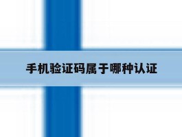 手机验证码属于哪种认证