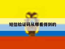 短信验证码从哪看得到的