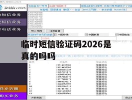 临时短信验证码2026是真的吗吗