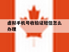 虚拟手机号收验证短信怎么办理