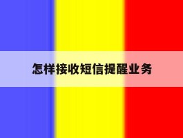怎样接收短信提醒业务