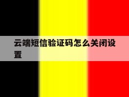 云端短信验证码怎么关闭设置
