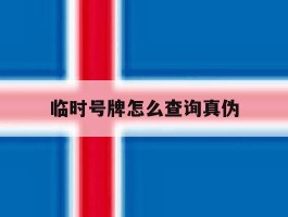 临时号牌怎么查询真伪
