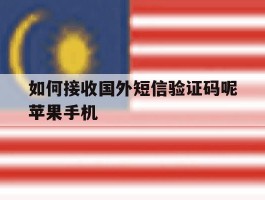 如何接收国外短信验证码呢苹果手机的简单介绍