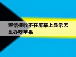 短信接收不在屏幕上显示怎么办呀苹果