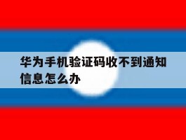 华为手机验证码收不到通知信息怎么办