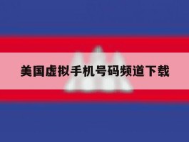 美国虚拟手机号码频道下载