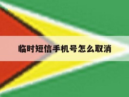 临时短信手机号怎么取消